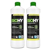 BiOHY Teppichshampoo (2x1l Flasche) | Teppichreiniger ideal zur Entfernung von hartnäckigen Flecken | SPEZIELL FÜR WASCHSAUGER ENTWICKELT