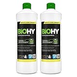 BiOHY Teppichshampoo (2 x 1 liter) | Teppichreiniger Konzentrat | ideal gegen hartnäckige Flecken | materialschonend & tierfreundlich | effektives Bio Mittel | kraftvoller Teppich Schaum