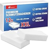 RSW24 12 Stück Schmutzradierer | Made in Germany | Premium XXL EXTRA Groß - 125x65x30mm - Schmutz mit dem Wunderschwamm wegradieren, der ideale Reinigungsschwamm