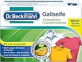 Dr. Beckmann Gallseifen-Stück | natürlicher Allrounder gegen Flecken | mit der bewährten Kraft der Gallseife | enthält 0% Duft-, Farb- und Bleichstoffe | 100 g