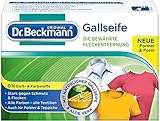 Dr. Beckmann Gallseifen-Stück | Natürlicher Allrounder gegen Flecken | Mit der bewährten Kraft der Gallseife | Enthält 0% Duft-, Farb- und Bleichstoffe | 100 g