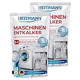 Heitmann Maschinen Entkalker für Waschmaschinen und Geschirrspüler: hochwirksame Entkalkung mit 1 Durchlauf, Reiniger gegen Kalkablagerungen und unangenehme Gerüche